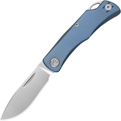 KB Knives El Dorado Silver Bead Blast M390 Blade Blue Ano Titanium Micro Milling KB469C