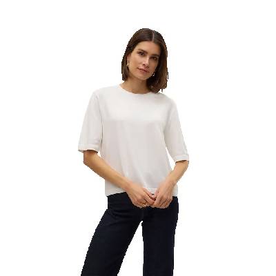 Блуза Vero moda Silje 2/4 Oversize short sleeve sweater - White (Snow White)