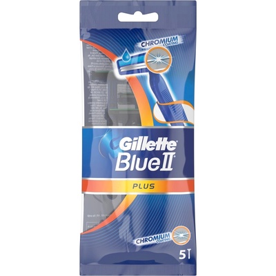 Gillette Blue II Мъжка самобръсначка Plus Ultra Grip, 5 броя