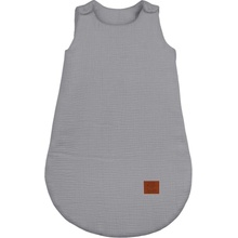 Infantilo Detský letný mušelínový spací vak Light baby soft Sivý