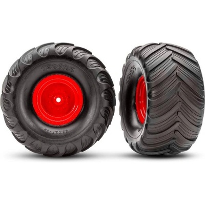 Traxxas колело 2.0/3.0", диск червен offset 29mm, гума Terra Groove (чифт)