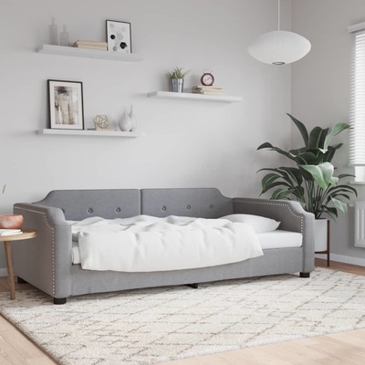 vidaXL Válenda světle šedá textil