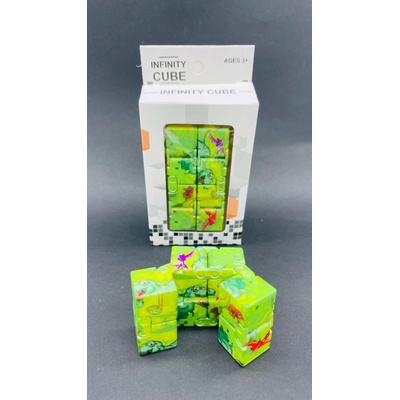Infinity Cube Nekonečná kostka Zelený T Rex