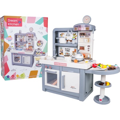RKToys Šedá dětská kuchyňka s doplňky