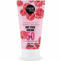 Organic Shop Fényvédő nappali arckrém málnával és antioxidánsokkal SPF 50 50ml