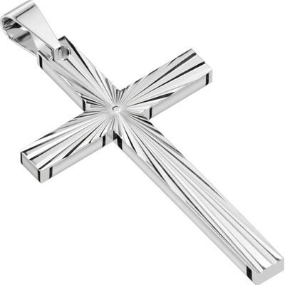 Steel Edge Přívěsek křížek z chirurgické oceli řetízek SESP7202 Steel