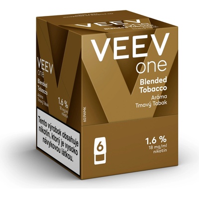 VEEV ONE Náplne Blended Tobacco kartón 6 ks