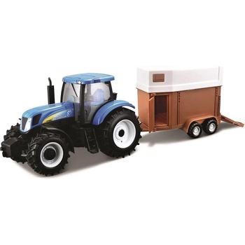 Bburago New Holland T7000 Tractor with HorseTrailer 1:32