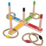 Bigjigs Toys - Класическа игра за точност с въжени рингове