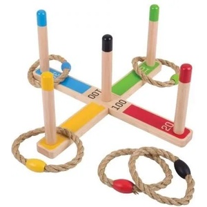 Bigjigs Toys - Класическа игра за точност с въжени рингове