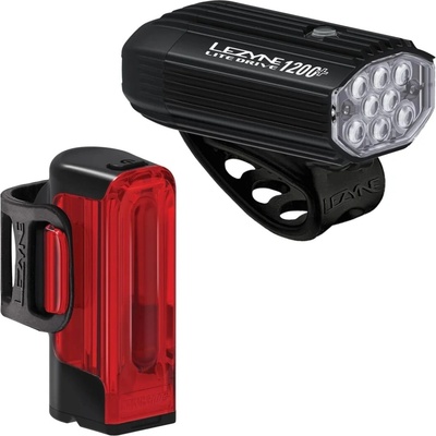 Lezyne Lite Drive 1200+ Strip Drive Pro 400+ Satin set Black/Black