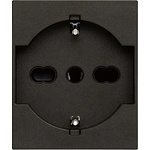 Vimar 30210. G Контакт SICURY Linea, 2P+E 16A P40 250 V~, унив. стандарт, с детска защита, 2М, Black, (VM30210.G)