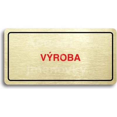 ACCEPT Piktogram VÝROBA - zlatá tabulka - barevný tisk