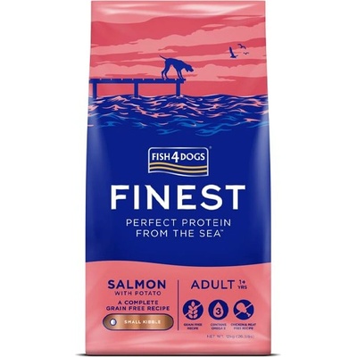 Fish4Dogs finest Сьомга Възрастни Мини 12 кг