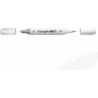 Lihová fixa GRAPH'IT oboustranná Brush & Fine, Neutral Grey 0
