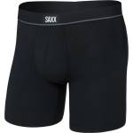 Saxx Мъжко синтетично термобельо Saxx Essential Cotton Boxer Brief Fly Everyday base layer - Black (014-2475-0112)