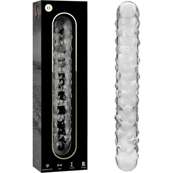 Image 1 of IBIZA Nebula Model 15 Dildo Borosilicate Glass 18.5x3cm Clear