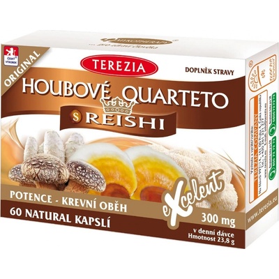 Houbové Quarteto s reishi kapslí 60