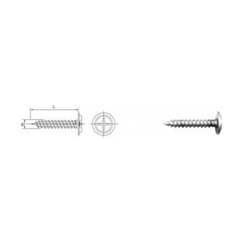 Uncanny Brand Screw with washer head zinc-plated 4.2*19mm