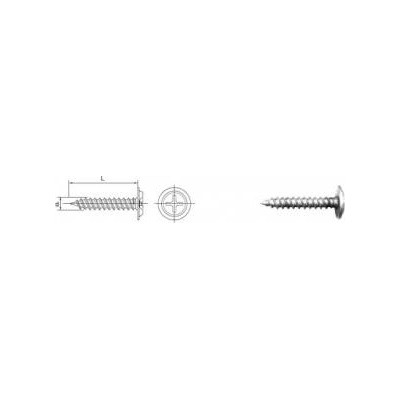Uncanny Brand Screw with washer head zinc-plated 4.2*19mm