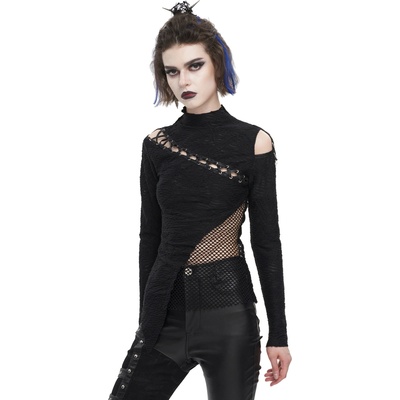 Devil fashion дамска тениска с дълъг ръкав DEVIL FASHION - Плетена Wild Grain - TT252