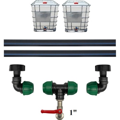 Profi propojení: 2 IBC nádrže + 1" zahradní kohout Z