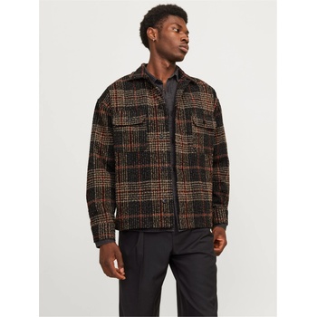 Jack and Jones Men's Boucle Overshirt - Black