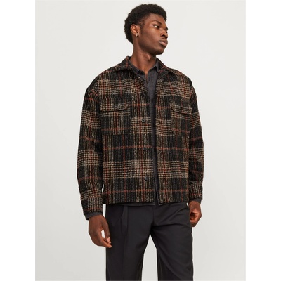 Jack and Jones Men's Boucle Overshirt - Black