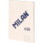 MILAN Тетрадка 1918, А4, малки квадратчета, картонена корица, 48 листа, бежова (57243G48BG)