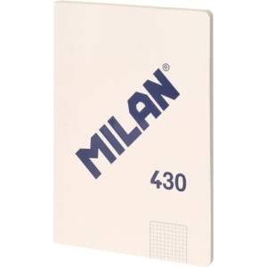 MILAN Тетрадка 1918, А4, малки квадратчета, картонена корица, 48 листа, бежова (57243G48BG)