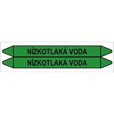 Značení potrubí, nízkotlaká voda,2 ks, 450 × 52 mm PZ 008720