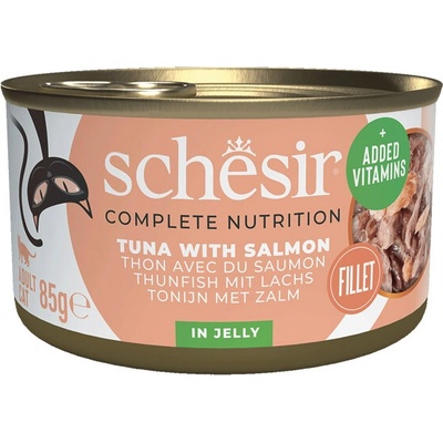 Schesir Cat C&B Wet Adult Tuniak s lososom v želé 85 g