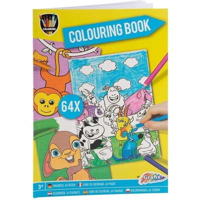 Moxy Книжка за оцветяване Животни, А4, 64 страници (5525122186)