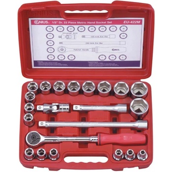 Genius Tools Súprava metrická 1/2" 22 ks EU-422M