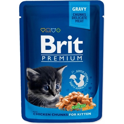 Brit Premium Cat Kitten Chicken Chunks 100 g – Zboží Mobilmania