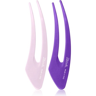 Janeke Hair Clip sponky do vlasů Purple 2x13 cm