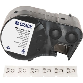 Brady M5-17-432-CL-BK / 170873, 25.40 mm, Polyester, черно копиране / прозрачна основа (170873)