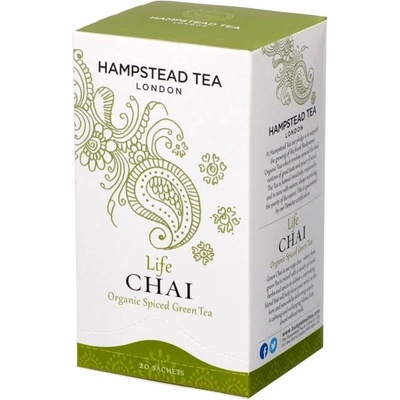 Hampstead Tea London BIO Chai zelený čaj s orientálním kořením 20 ks