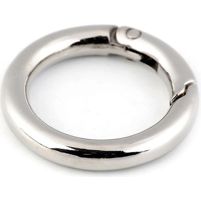 Karabina kulatá na kabelky / kroužek na klíče Ø25 mm 1ks Barva: nikl – Zbozi.Blesk.cz