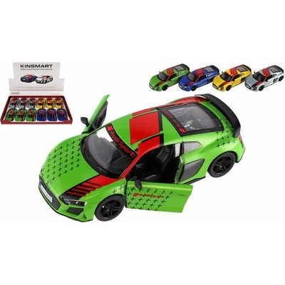 Teddies Kinsmart Auto 2020 Audi R8 Coupékov/plast 12 5cm na zpětné natažení 1:36