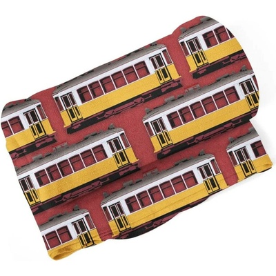 Sablio Deka Lisabonské historické tramvaje Červený Pattern 150x120