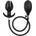 Rimba Latex Play Inflatable Anal Tulip-Shaped Plug with Pump Black