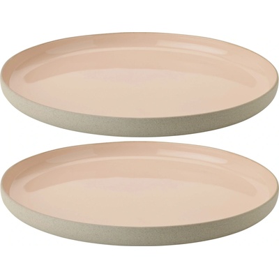 Jídelní talíř EMMA 24 cm, sada 2 ks, růžová, kamenina, Stelton