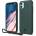 elago Slim Fit Strap Case - качествен поликарбонатов кейс с каишка за китката за iPhone 11 (тъмнозелен)