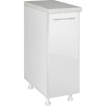 Matis Кухненски шкаф долен с една врата in mdf d30 бял гланц