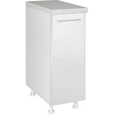 Matis Кухненски шкаф долен с една врата in mdf d30 бял гланц