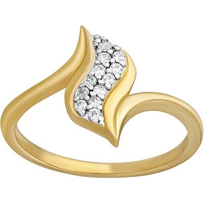 SILVEGO Zlatý prsten Stacey ze žlutého zlata s čirými Brilliance Zirconia FNNNR30RGYW