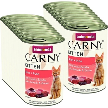 Animonda Carny Kitten hovädzie a morčacie srdcia 18 x 400 g