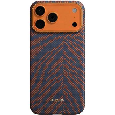 PITAKA Карбонов Калъф с MagSafe Pitaka Edge Breath of Veins за iPhone 17 Pro Max - Burning Orange (BV1701PM)