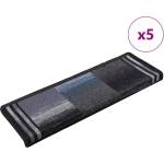 vidaXL Самозалепващи стелки за стълби, 5 бр, 65x21x4 см, черно и сиво - mystock - 55,72 лв
